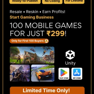 🎮 100 Unity Mobile Games Bundle – (₹99 Only)